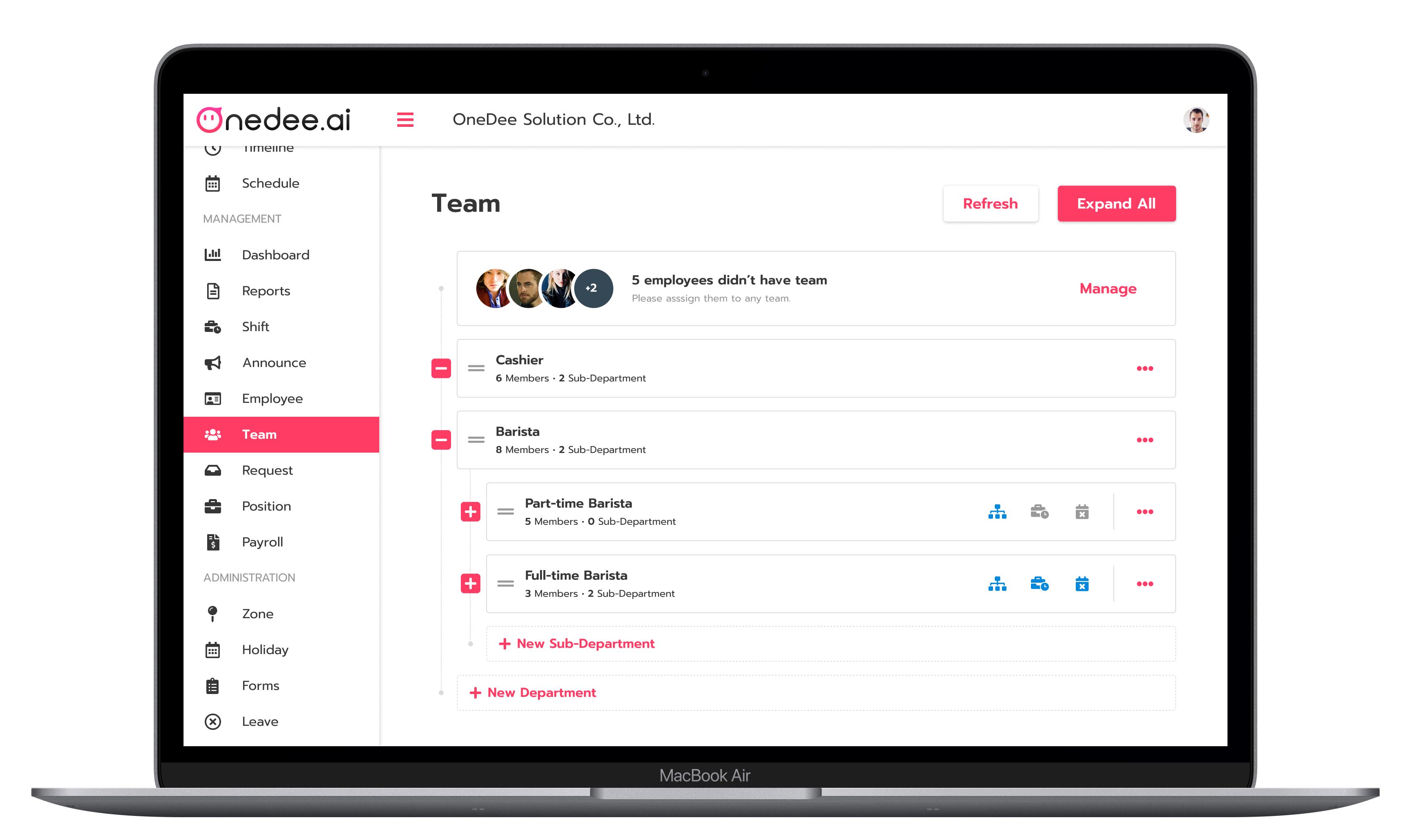 Group 150 team management